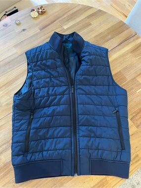 Perry Ellis Navy Quilted Puffer Vest
